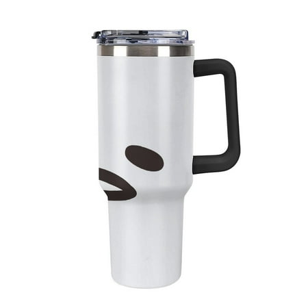 

Gude_tama Game Cartoon Funny Anime Tumbler with Handle Double Wall Stainless Steel Coffee Tumbler with Lid And Straw Leakproof Vacuum Insulated Water Bottle for Car Cold & Hot Drinks 40oz