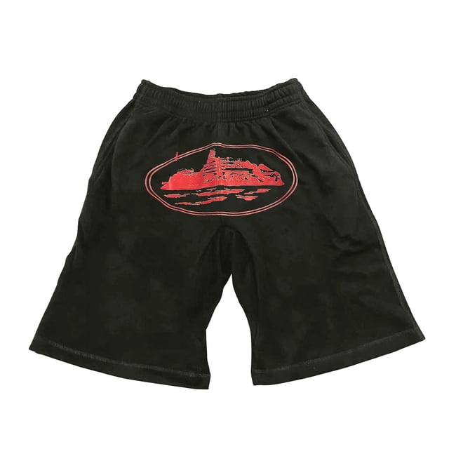 Pantalones cortos casuales deportivos hawaianos con tiras estampadas a la moda para hombre