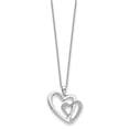 thumbnail image 2 of Finest Gold Sterling Silver CZ You & Me Heart 18 in. Necklace, 2 of 3