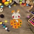 thumbnail image 3 of Eoozwa Easter DIY Wooden Picture Board Rabbit Coloring Activity Kit with 4 Pens Parent Child Craft Holiday Decor Gift Art Decoration, 3 of 5