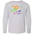 thumbnail image 3 of Inktastic Music Notes Musical Long Sleeve Youth T-Shirt, 3 of 5