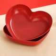 thumbnail image 2 of Luoshdecor Heart Shaped Plates,2 Pack Red Dessert,Snack,Fruit Dinner Plates for Valentine's, Birthdays, Party Supplies, 2 of 7