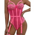 thumbnail image 3 of Gvmfive Lingerie for Women Push Up Underwear Lace Bodysuit Teddy Sleepwear, 3 of 5