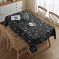 thumbnail image 2 of Black White Gothic Crystal Ball Bird Bat Rectangle Tablecloth 60"x84",Waterproof Polyester Rectangle Table Cloth, Wipeable Spillproof Polyester Tablecloth for Dining, Camping, Indoor and Outdoor, 2 of 5