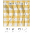 thumbnail image 5 of Plaid Yellle, Wrap Around Bed Skirts for Queen Bed 18" Drop, Bed Skirt with Adjustable Elastic Belt Dust Ruffle Bed Valance for Bedroom Hotel Luxury Rural Abstract Geometric Lattice Bed Frame Cover, 5 of 7