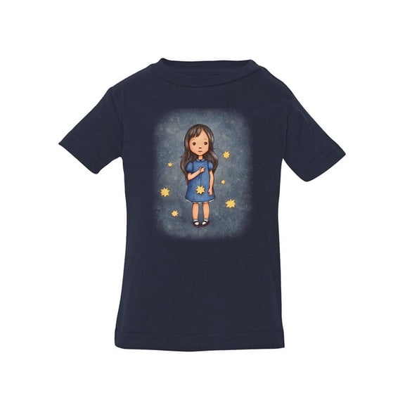 Little Girl With Stars T-Shirt Infant -Image by Shutterstock,  24 Months