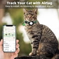 thumbnail image 2 of Airtag Cat Collar, Air tag Cat Collar with Bell and Safety Buckle in 3/8" Width, Reflective Collar with Waterproof Airtag Holder Compatible with Apple Airtag for Cat Dog Kitten Puppy, 2 of 7