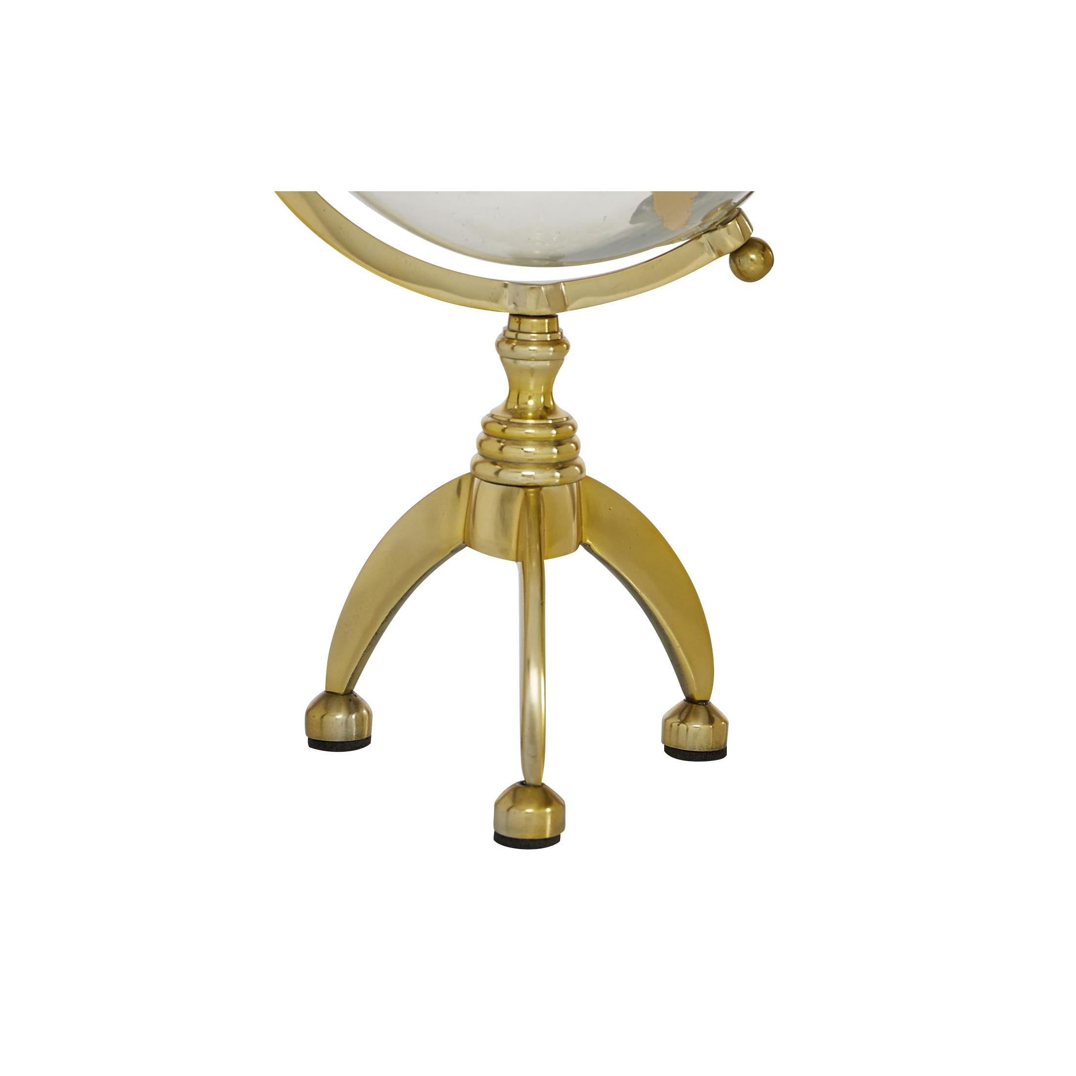 DecMode 8" Gold Globe with Tripod Base