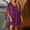 Purple, variant on SEMPAI Shiny Flowy Chiffon Cocktail Dresses for Women Elegant Split Half Sleeve Summer Loose V Neck Short A-Line Party Dress