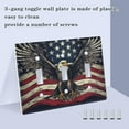 thumbnail image 6 of Hand Drawn Eagle and American Flag Light Switch Plate Covers 3 Gang Wall Plate Plastics Outlet Covers for Kitchen Home Office Decor, 6 of 8
