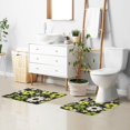 thumbnail image 6 of Yayeee Bath Rug for Bathroom Floor Non Slip Rectangle Fluffy Soft Absorbent Mat, 16"x24", Green Flower Pattern, 6 of 7
