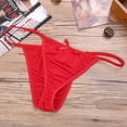 thumbnail image 4 of Xnihocha Caleçons Courts Bikini Taille Basse Extensibles Doux pour Hommes Lingerie Rouge G, 4 of 8