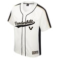 thumbnail image 2 of Men's Colosseum Cream Vanderbilt Commodores Ruth Button-Up Baseball Jersey, 2 of 3