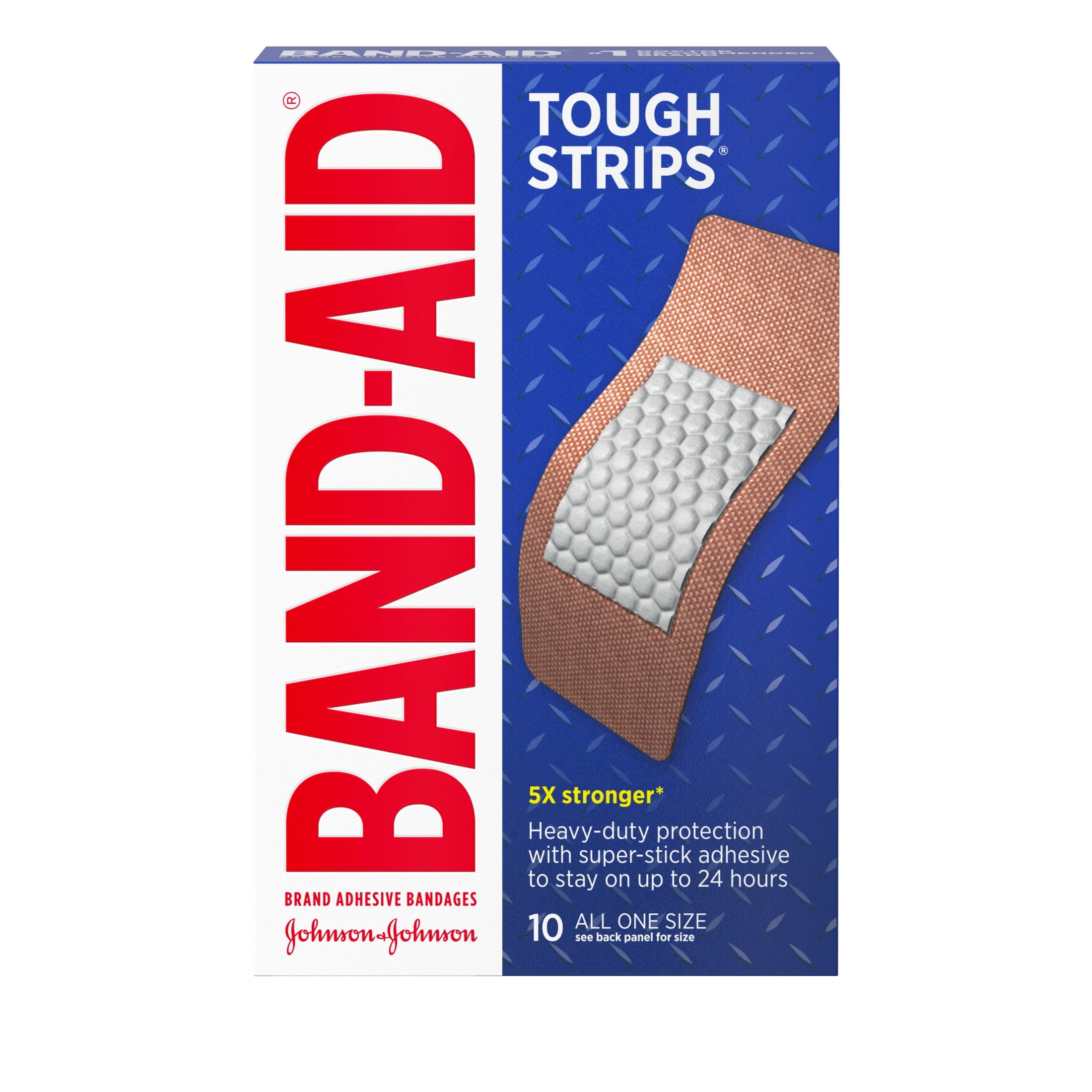 Band-Aid Brand Tough Strips Adhesive Wound Bandage, Extra Large, 10 ct 