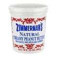 thumbnail image 2 of Zimmerman's Natural Creamy Peanut Butter, No Salt Added, 32 oz. (4 Tubs), 2 of 3