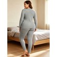 thumbnail image 3 of MANIFIQUE Plus Size Thermal Underwear for Women Long Johns Base Layer Top and Bottom Sets XL-5XL, 3 of 5