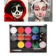 thumbnail image 5 of Pintura facial,Paleta de pintura facial,Pintura corporal,Pigmento pintado,Pintura de fiesta de disfraces,Kit de maquillaje de escenario,Hacer lujoso,Fiesta de lujo de halloween, 5 of 9