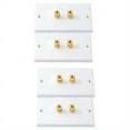 thumbnail image 2 of 4 Pack Single 1.0 Speaker Wire Wall Plate (Banana Plug Wall Plate) for 1.0 Speaker, White, 2 of 8
