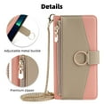 thumbnail image 3 of Ancove for Motorola Moto G POWER 5G 2024 Wallet Case with Card Holder & Shoulder Strap & Makeup Mirror, PU Leather Kickstand Shockproof Flip Cover Case for Women Girls,Pink, 3 of 7