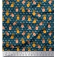 thumbnail image 1 of Soimoi Poly Georgette Fabric Tree & Pine Fruits Printed Craft Fabric by The Yard 52 Inch Wide, 1 of 3