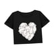 thumbnail image 5 of Camiseta corta de verano para mujer, elegante, cómoda y sencilla, con cuello redondo, para viaje SG, 5 of 7