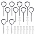 thumbnail image 3 of 10pcs 304 Stainless Steel Self Tapping Screw Eye Bolt Ring Hook with Expansion Pipe(Closed Loop), 3 of 9