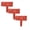 Z-Red(3PCS), variant on Plastic Garden Edging Stone-Look Border - Decorative Flower Bed Fence for Landscaping,Stone Landscape Edging,Faux Stone Trim with Stakes,3 Pieces of Red Interlocking Lawn Stakes(9.84x3.93 Inch)