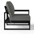 thumbnail image 4 of WestinTrends Montara Outdoor Patio HDPE Right Arm Facing Sectional Corner Chair with Patio Cushions, Black/Gray, 4 of 15