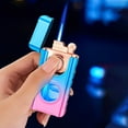 thumbnail image 4 of WNFJR LED Blue Light Flame Lighter - Windproof Butane Gas Torch with Visible Tank; Comes in a Gift Box, an Ideal Gift for Men, 4 of 4
