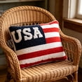 thumbnail image 6 of Eolstice Independence Day Cushion, Patriotic Throw Pillow For Home Sofa, Red White Blue Decorative Backrest Pillow, For Living Room Couch, 4th Of July Decor, 6 of 6