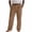 Brown, variant on Linen Pants Men Double Pleated Wide Leg Belt Loops Mid Rise Wrinkle Resistant Straight with Pockets,Sizes S-3XL