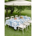 thumbnail image 4 of Outdoor Tablecloth with Umbrella Hole for Patio/Picnic/Party/Camping, Light Blue Monstera Deliciosa Waterproof Table Cloth Rectangle Table Cover Washable, Summer Botanical Tropical (54"x 80"), 4 of 9