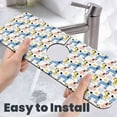 thumbnail image 6 of Logiee Poodle Dog Print Kitchen Sink Splash Guard Faucet Mat for Splash Guard Behind Faucet Drip Catcher for Kitchen,Bathroom,Sink Mat,Dish Drying Mat,Bathroom-15" X 5.5", 6 of 7
