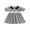 Black, variant on RUINIXCW Kids Toddler Baby Girl Halloween Dress Outfit Baby Little Girl Summer Fall Dress Ghost Embroidery Peter Pan Collar Short Sleeve Striped Dress