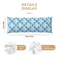 thumbnail image 3 of Honeii Blue Fish Scale Texture Print Long Body Pillowcase 20x54 in,Body Pillow Cover with Zipper,Large Body Pillowcase,Soft Bed Decorative, 3 of 7