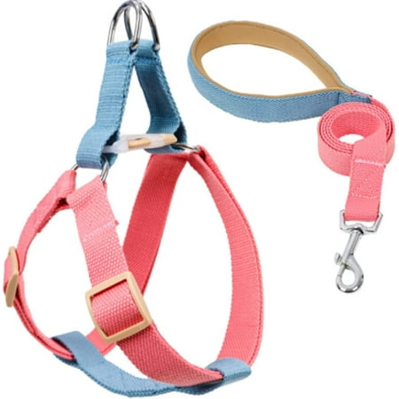 LINLIN Dog Harness Leash Set, Adjustable Heavy Duty No Pull Halter Harnesses with Strong Handle for Small Puppies/Dogs