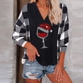 thumbnail image 4 of Sudadera con Capucha ANGGREK Navidad Cuello en V Manga Larga, 4 of 5
