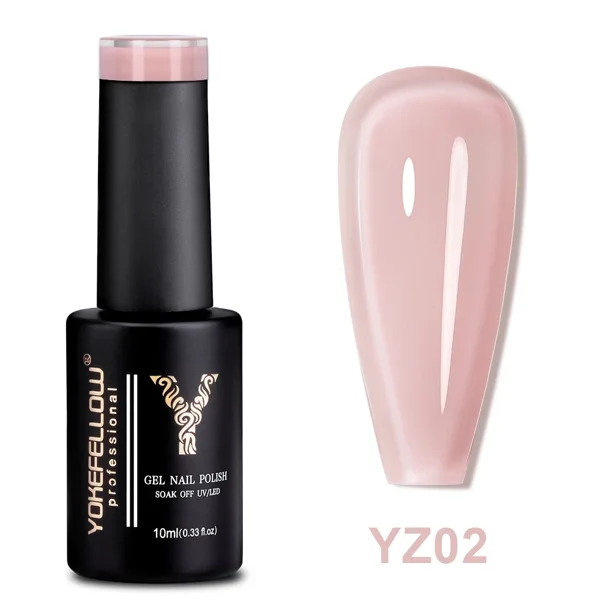 YOKEFELLOW-esmalte de uñas en extensión de Gel para uñas, YMH14 autonivelante, Gel acrílico UV de construcción rosa pálido, bricolaje, 15g