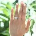 thumbnail image 4 of 3Ct Princess Cut Cut Lab Created Diamond Wedding Engagement Ring 14K White Gold Plated Silver, 4 of 5