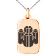 thumbnail image 1 of Stainless Steel Letter W Initial 3D Cube Box Monogram Engraved Small Rectangle Dog Tag Charm Pendant Necklace, 1 of 1