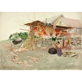 thumbnail image 3 of Theodore J. Richardson 24x18 Black Modern Framed Museum Art Print Titled - Salmon Drying, Indian Village, Alaska (ca. 1880-1914), 3 of 5