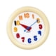 thumbnail image 4 of Reloj de pared nórdico colgante, redondo, moderno, decorativo, silencioso, adorno de reloj artístico para Amarillo colorido, 4 of 9