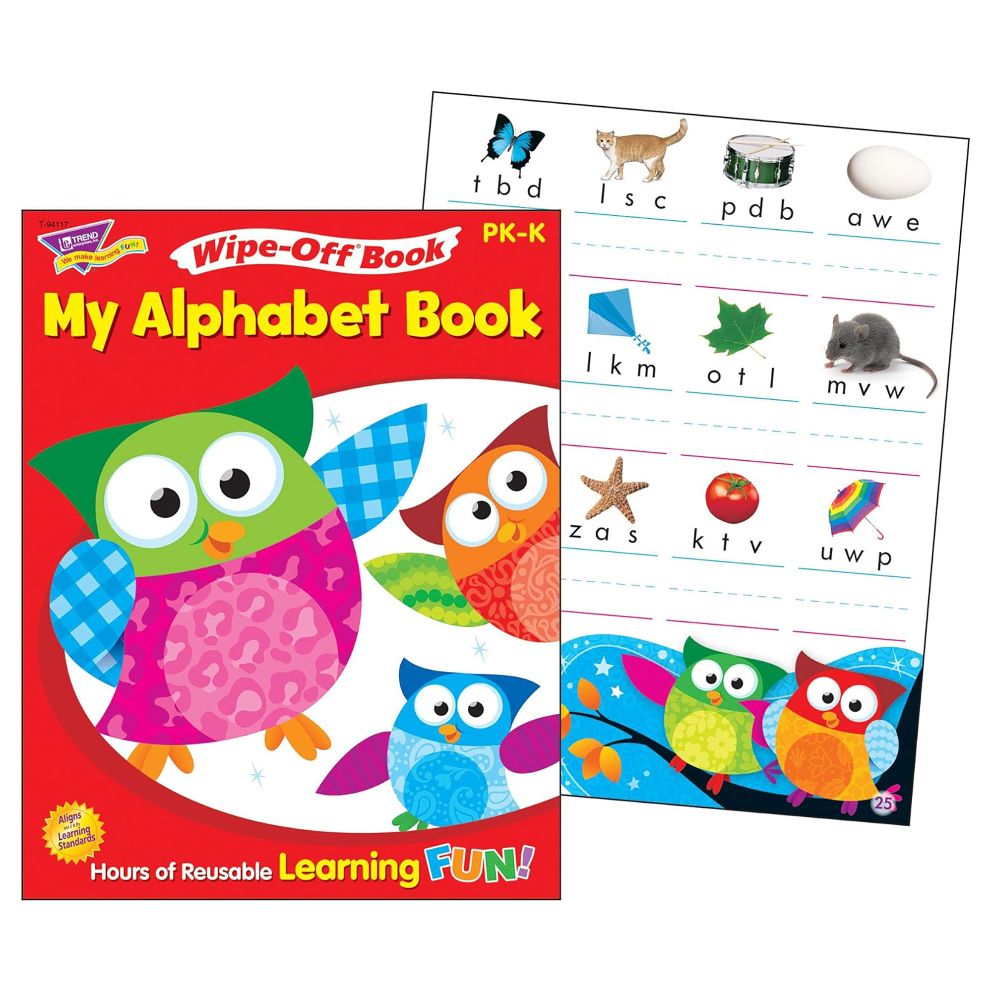 Trend Enterprises Alphabet Reusable Book & Crayons