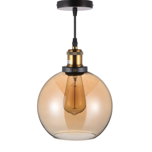 Lámpara De Techo Con Pantalla De Cristal Industrial Vintage, Lámpara Colgante, Lámpara Colgante Para El Hogar, La Oficina, El Dormitorio, La Cafetería Guardurnaity HA024442-02