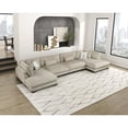 thumbnail image 6 of Lexicon Corydon Microfiber 4-Piece Modular Sectional with Chaise in Brown, 6 of 6