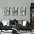 thumbnail image 2 of 3 Pieces Islamic Wall Art Ayatul Kursi Allah Wall Decor Islamic Decor Name Muhammad Canvas Prints Arabic Calligraphy Posters Muslim Religious Artwork for Living Room Bathroom Home Decoration, 2 of 6