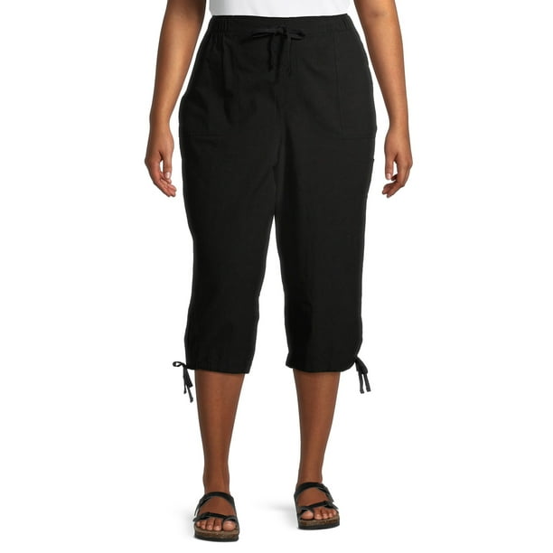 womens pull on cargo capris