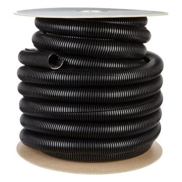 Drossbach Inc. R100PEBS Black Plastic Flex Tubing 1 Dia. in. x 50 L ft