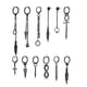 thumbnail image 2 of Juego de pendientes de borlas de metal de Acero inoxidable Nikou 12 piezas Negro, 2 of 12