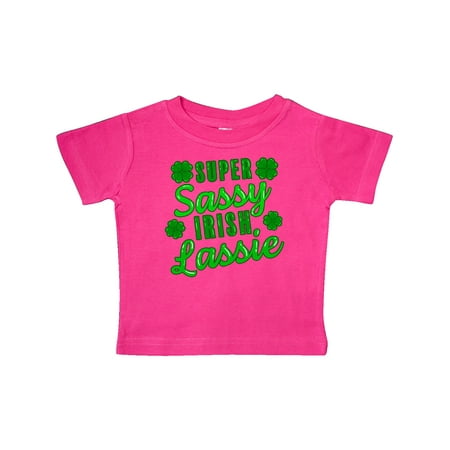 

Inktastic Super Sassy Irish Lassy with Green 4 Leaf Clovers Gift Baby Boy or Baby Girl T-Shirt